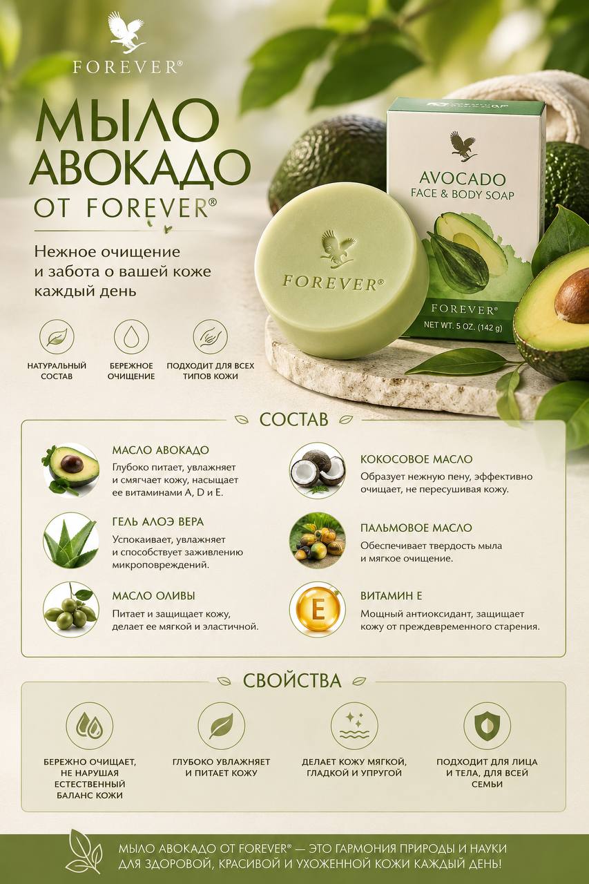 Мыло Авокадо от Forever